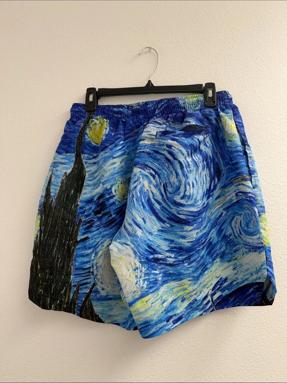 REBEL Vengeance Men's Blue 'Starry Night' Van Gogh Shorts size medium